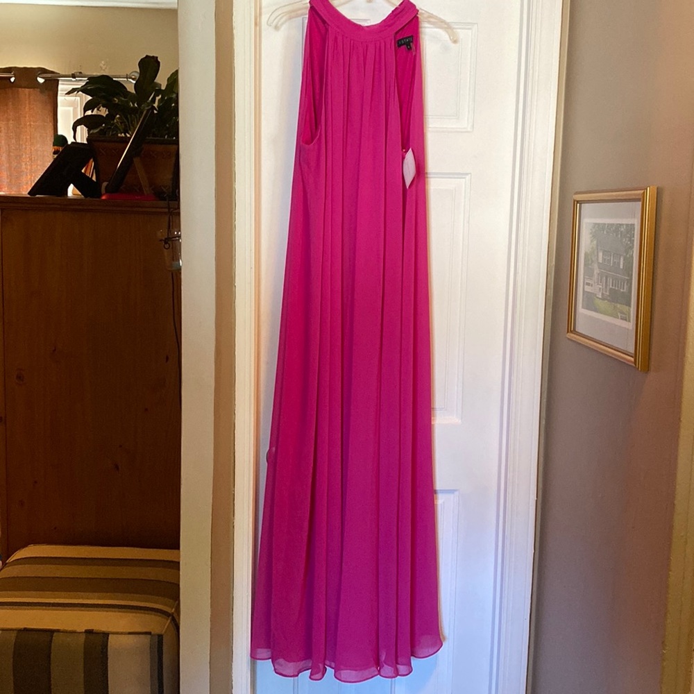 1State Fuchsia Chiffon Jumpsuit